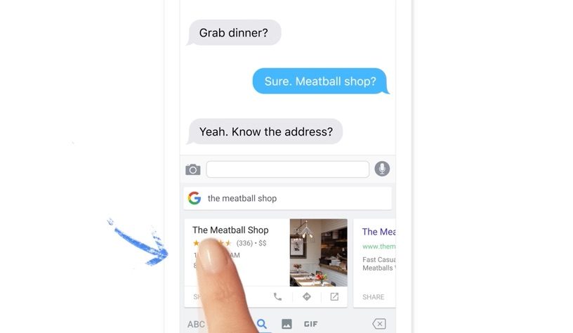 Gboard-toetsenbord voor iPhone.