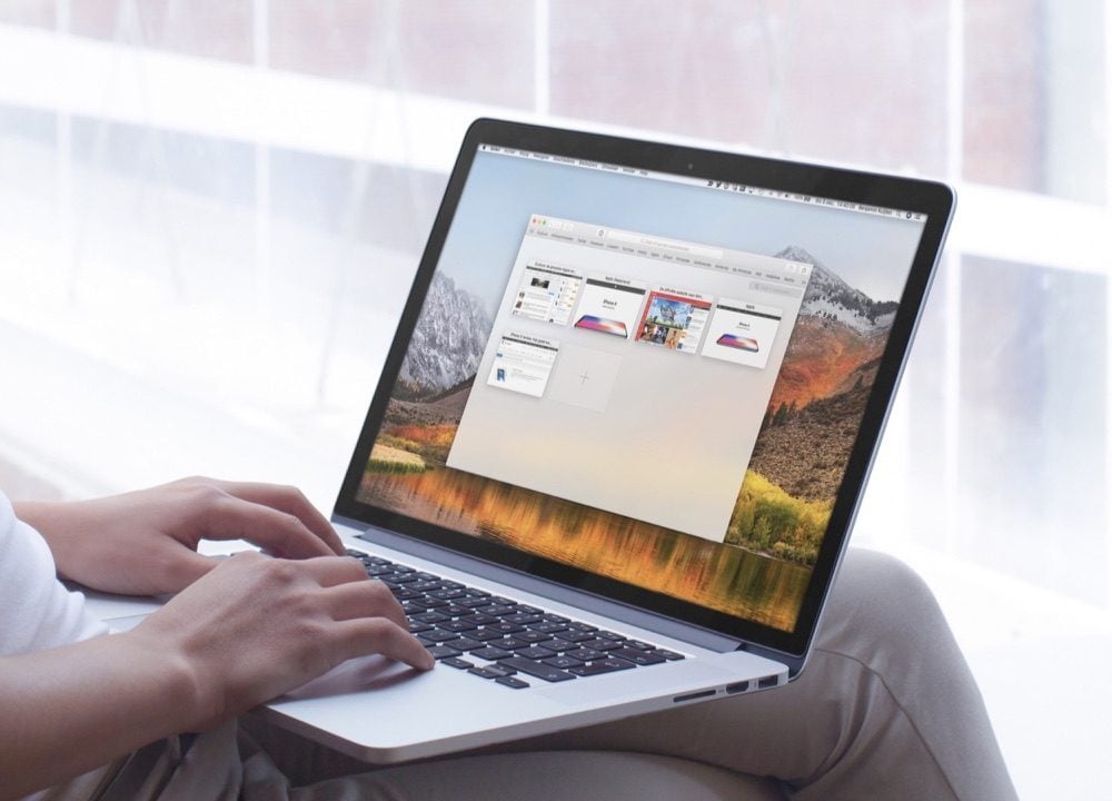 Tabbladen zoeken in Safari op een MacBook.